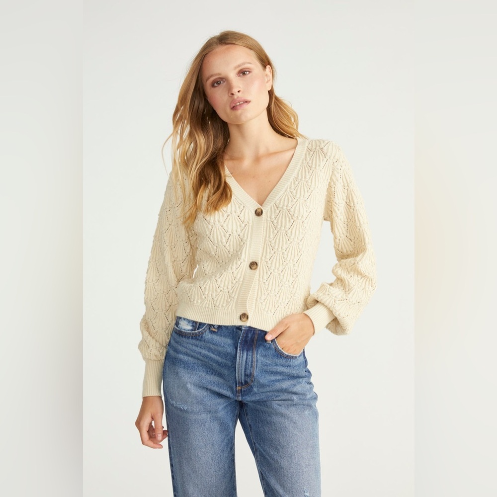 NWOT Driftwood Nancy Cardigan Size S color: Oat - Picture 3 of 12